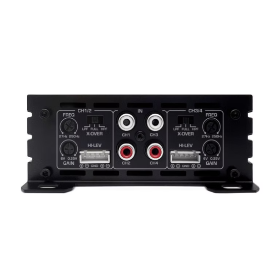 ZAPCO HB 84D 4-kanałowy wzmacniacz klasy D 4Ω: 4 x 75 W RMS, 2Ω: 4 x 120 W RMS